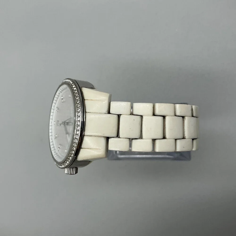 Michael Kors MK-5204 Womens Watch 37mm Silver Tone Dial Date New Battery 6.5